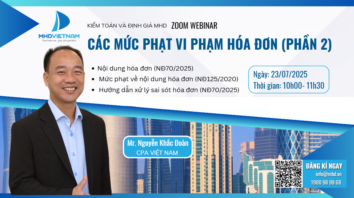 [WEBINAR MIỄN PHÍ] - CÁC MỨC PHẠT VI PHẠM HÓA ĐƠN (PHẦN 2)